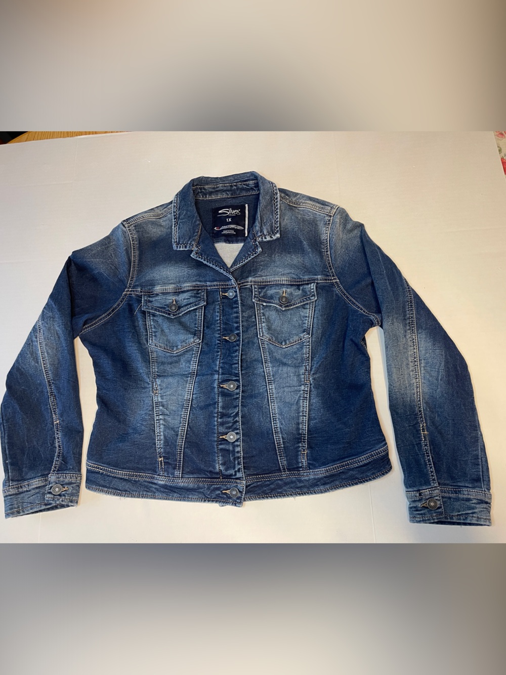 Silver Jeans Women's Faded Blue Denim Jacket